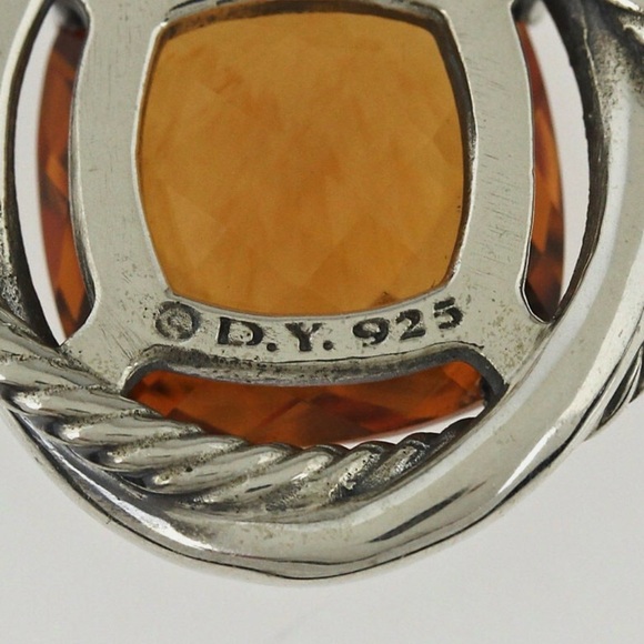 DAVID YURMAN 925 Sterling Silver Infinity Medium Citrine Pendant Necklace